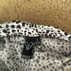 Windsor Black and White Leopard Print skirt